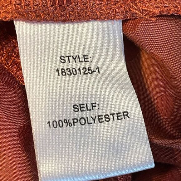 Current Air Anthropologie Blouse Polka Dots Pleated Rust L - Picture 9 of 10